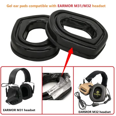 Coussinets d'oreille en gel compatibles avec Earmor OPSMEN cache-oreilles de tir électroniques