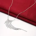 Collier de mariage pour femmes joli collier à la mode pendentif élégant en argent plaqué chaîne à