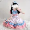 Kawaii Lolita Anime Maid Outfit Cosplay Maid Outfit Mignon Costume japonais Jupe Lolita Rose et