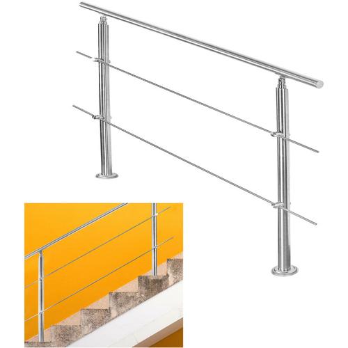 Treppengeländer Geländer Edelstahl Handlauf Brüstung Treppe Ø42mm für Treppen Balkon Innen & Außen