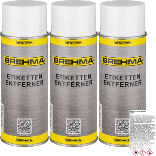 3x Brehma Etikettenentferner Spray Kleberentferner 400ml Aufkleberlöser