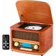 Nostalgie Holz Radio Retro Musikanlage cd MP3 usb Player Nostalgieradio - Cyberlux