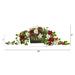 39" Poinsettia and Variegated Holly Plant in Planter (Real Touch)