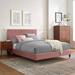 Yasmine Channel Tufted Performance Velvet King Platform Bed