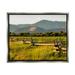 Stupell Industries Grassland Farm Fence Countryside Sunny Mountain Scene Photograph Luster Gray Floating Framed Canvas Print Wall Art Design by Steve Smith