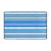 Blue Woven Stripes Rugs Doormat Non-Slip Absorbent Door Mat Front Back Doormat Entryway Rugs 36 x24