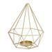 Industrial 3 Geometric Candle Holder for Candlesticks Decoration Home Ornament Accessories Golden 15x15x18cm