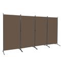 JVVMNJLK Indoor Room Divider Portable Office Divider Convenient Movable (4-Panel) Folding Partition Privacy Screen for Bedroom Dining Room Study 136 W x 19.7 D x 71.3 H Brown