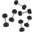 Body Solid 120 lbs. Rubber Hex Dumbbell Set