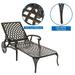 Winado Cast Aluminum Reclining Chair Outdoor Steel Adjustable Lounge Bed for Patio Garden Porch Bronze