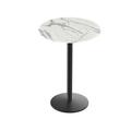 Holland Bar Stool 36 in. Indoor & Outdoor All-Season Table with 32 in. Dia. White Marble Top