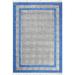 Casavani Outdoor Yoga Mat Vintage Area Kilim Blue 5x5 ft