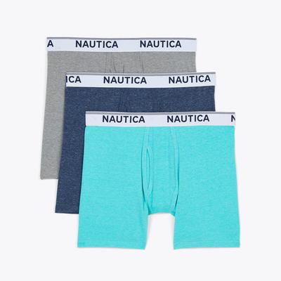 Nautica Men's Stretch Performance Boxer Briefs, 3-Pack Olive, L