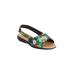 Women's The Adele Sling Sandal by Comfortview in Black Floral (Size 10 M)