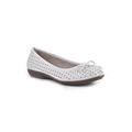 Wide Width Women's Cheryl Ballet Flat by Cliffs in White (Size 8 W)