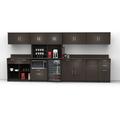 Breaktime Buffet Sideboard Kitchen Break Room Lunch Coffee Kitchenette Cabinets 9 Pc Espresso – Factory Assembled (Furniture Items Purchase Only) | Wayfair