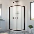 Dreamline Prime 33 In. X 33 In. X 78 3/4 In. H Shower Enclosure, Base, & Wall Kit In Chrome & Frosted Glass in White | 78 H x 33 W x 33 D in | Wayfair