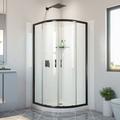 Dreamline Prime 36 In. X 36 In. X 78 3/4 In. H Shower Enclosure, Base, & Wall Kit In Oil Rubbed Bronze & Clear Glass in White | Wayfair