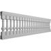Ekena Millwork Fiberthane York Balustrade Railing Kit Artificial Hedge, Fiberglass in White | 42 H x 156 W x 7 D in | Wayfair BALK42X156YOA