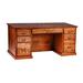 Forest Designs Executive Desk Wood in Brown | 30 H x 72 W x 28 D in | Wayfair 1049-TW