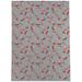 Red;blue Rectangle 8' x 10' Kitchen Mat - KAVKA DESIGNS A Mushroom Party Slate Kitchen Mat 96.0 x 120.0 x 0.08 in blue/redSynthetics | Wayfair