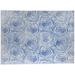 White/Blue 0.08 x 36 W in Kitchen Mat - Everly Quinn Bed of Roses Flat Distressed Kitchen Mat Synthetics | 0.08 H x 36 W in | Wayfair