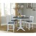 Rosalind Wheeler Roepke Counter Height Extendable Solid Wood Dining Set Wood in Gray/White | Wayfair 5CF2220566794144AF4CA17D3AD11B83