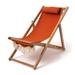 Rosecliff Heights Turien Folding Deck Chair w/ Cushion Solid Wood in Red/Brown | 31 H x 23 W x 36 D in | Wayfair A0A0AF48D4F34EF8871DAA2F3C33C1C3