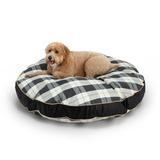 Snoozer Pet Products Wag Collection Snoozer Indoor Outdoor Round Dog Bed Polyester in Black/Green | 4 H x 23 W x 23 D in | Wayfair 10118