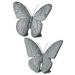 August Grove® Alfia Resin Wood Butterfly Wood in Gray | 5.31 H x 7.4 W x 1.65 D in | Wayfair B09BDF0589F140CA860702D4BBF321DE