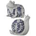 Trinx Freelin Resin Frog 2 Piece Statue Set Stone in Blue/Gray/White | 5.63 H x 5.59 W x 6.18 D in | Wayfair 571461ED5BF340239A3E193960F344C7