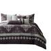 Bungalow Rose Manata Purple/Gray Microfiber 7 Piece Comforter Set Polyester/Polyfill/Microfiber in Gray/Indigo | Wayfair