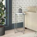 Mistana™ Wasser Glass Cross Legs End Table Set Glass in Gray | 24 H x 16 W x 16 D in | Wayfair 528322F3475845E1803A470930E1F2C4