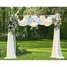 Warm Home Designs Wedding Arch Draping Fabric in White/Brown | 216 H x 55 W x 0.1 D in | Wayfair WED WHI+BEI 216