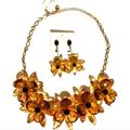 Kate Spade Jewelry | Kate Spade New York Blooming Brilliant Floral Statement Jewelry Set | Color: Brown/Orange | Size: Os