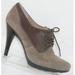 Nine West Shoes | Nine West Candyce Brown Suede Leather Round Toe Lace Up Oxford Heels 5m | Color: Brown/Tan | Size: 5