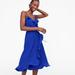 J. Crew Dresses | J.Crew Blue Drapey Ruffle Faux-Wrap Dress | Color: Blue | Size: 12