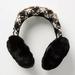 Anthropologie Accessories | Anthropologie Plaid Embellished Faux Fur Earmuffs | Color: Black/White | Size: Os