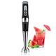 Cordless Immersion Blender: Cordless Hand Blender USB Rechargeable, 21-Speed & 3-Angle Adjustable with 304 Stainless Steel Blades, Chopper, Beaker, Puree,Baby Food (Black)