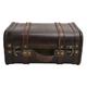 mumisuto Vintage Suitcase, Wooden Storage Box with lid Handmade Decorative Storage Box 24 x 17.3 x 11.9cm Retro Desig Jewellery Storage Box Storage Chest for Display Window Keepsake