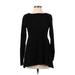 Whisper Knit by Louis Dell'Olio Pullover Sweater: Black Color Block Tops - Women's Size X-Small