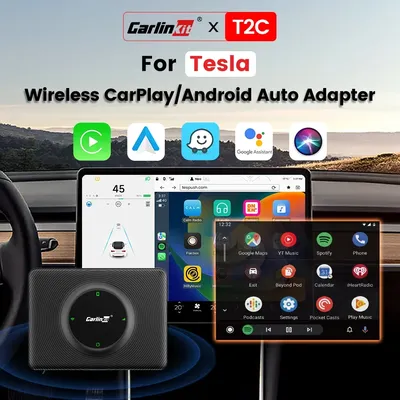 CarlinKit – adaptateur sans fil T2C CarPlay pour Tesla Model 3 Model Y Model X S Spotify Google Map