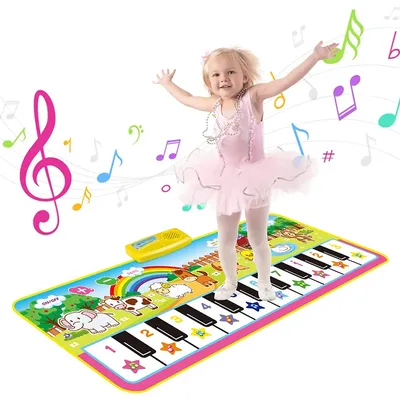 Jouets de piano musicaux pour enfants 8 sons d'animaux 5 modes clavier tingTouch polymère de