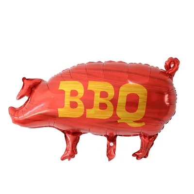 Ballons Gonflables en Forme de Cochon Rouge pour Décoration de ix Article en Aluminium pour BBQ
