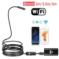 Endoscope Wifi objectif 8mm HD 720P 480P 2m 3.5m 5m appareil Semi-rigide caméra étanche Android