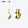 ANDYWEN – boucles d'oreilles en argent Sterling 925 pour femmes créoles suspendues et Clips Rock