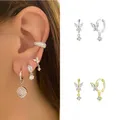 ISUEVA – boucles d'oreilles rondes en Zircon pour femmes bijoux en forme de papillon perceuses en