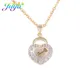 Collier pendentif coeur pour femme micro pavé bijoux clé cadeau fille livraison directe