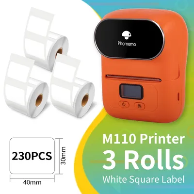 Phomemo-Mini imprimante thermique sans fil M110 imprimante d'étiquettes portable étiqueteuse