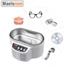 600ML Ultrasonic Cleaner Jewelry Glasses Metal Tool Cleaning Machine Intelligent Control Ultrasonic